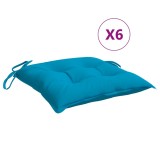 Cumpara ieftin Perne de scaun 6 buc. albastru deschis 50x50x7 cm textil oxford