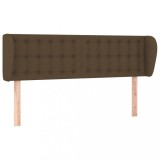 Cumpara ieftin Tablie de pat cu aripioare maro inchis 147x23x78/88 cm textil