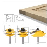 Set 3 freze lemn GOBI pentru usi dulap / fete sertar prindere 8 mm