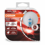 Set 2 becuri auto far Osram H11 Night Breaker Laser +150% - Next Generation,114356 Automotive TrustedCars, Oem