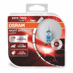 Set 2 becuri auto far Osram H11 Night Breaker Laser +150% - Next Generation,114356 Automotive TrustedCars