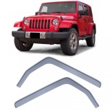 Deflector de vant, protectie &icirc;mpotriva ploii, parbriz fumuriu negru, potrivit pentru Jeep Wrangler JK 07-18 Performance AutoTuning