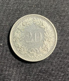 Moneda 20 rappen 1986 Elvetia
