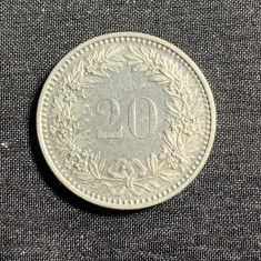Moneda 20 rappen 1986 Elvetia