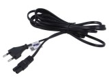 Cablu 2x0,5mm2 CEE 7/16 mufă IEC C7 mamă PVC 3m negru