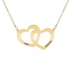 Lantisor personalizabil cu inimi unite - argint 925 placat cu aur 24 K