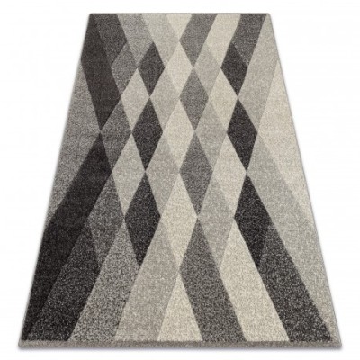 Covor Feel 5674/16811 Caro gri si antracit si crem, 140x190 cm foto