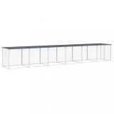 Cumpara ieftin Cotet pui cu acoperis, antracit, 603x98x90 cm, otel galvanizat