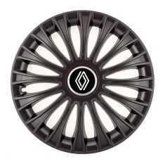 Set 4 capace roti pentru Renault Nou, model Dino Black, R14
