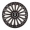 Set 4 capace roti pentru Renault Nou, model Dino Black, R14