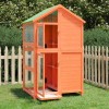 Colivie Pasari vidaXL Maro 97x81x152cm Lemn Pin Masiv, Plasa Sarma, Acoperis Impermeabil, Curatare Usoara