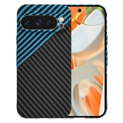 Husa pentru Google Pixel 9 Pro, Techsuit, Carbonite FiberShell, Bleu foto