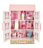 Casuta Papusi Lemn Roz Lulilo Papilio Dollhouse 80 cm