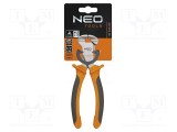 Clești frontali pentru tăiere 160mm cu m&acirc;ner ergonomic NEO TOOLS
