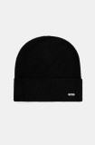 BOSS caciula de lana culoarea negru, de lana, din tesatura neteda, 50524276