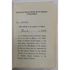 SUPREME GRAND ROYAL ARCH CHAPTER OF SCOTLAND , PUBLICATIE MASONICA , ANII &#039;60