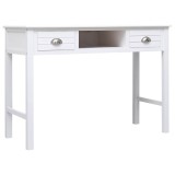 Cumpara ieftin Birou, alb, 108x45x76 cm, lemn masiv de paulownia