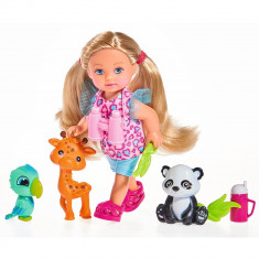 Papusa Simba Evi Love 12 cm Baby Safari cu figurine si accesorii foto