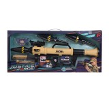 Jucarie tip Bazooka cu lumina si accesorii, design realist