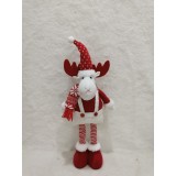 Figurina Craciun, Flippy, Ren, Picioare Telescopice, Inaltime Reglabila 44-54cm, Rosu