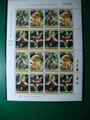 CIPRU 1981 BLOC ORHIDEE MNH foto