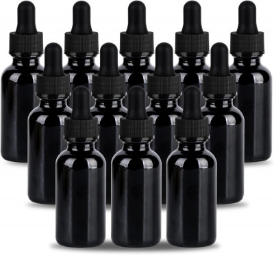 KAN 2 oz Dropper Bottle 24 Pack sticle din sticlă verde Boston 60ml cu picătură foto