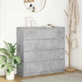 VidaXL Bufetă Gri Beton 100x35x99 cm Lemn prelucrat