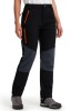Pantaloni de drumeție pentru femei, impermeabili, căptușiți cu fleece, pentru drumeții de iarnă &ndash; Negru M