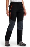Pantaloni de drumeție pentru femei, impermeabili, căptușiți cu fleece, pentru drumeții de iarnă &ndash; Negru M