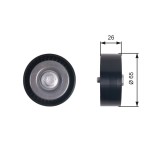 GATES T36414 DriveAlign&reg; Rola ghidare/conducere, curea transmisie