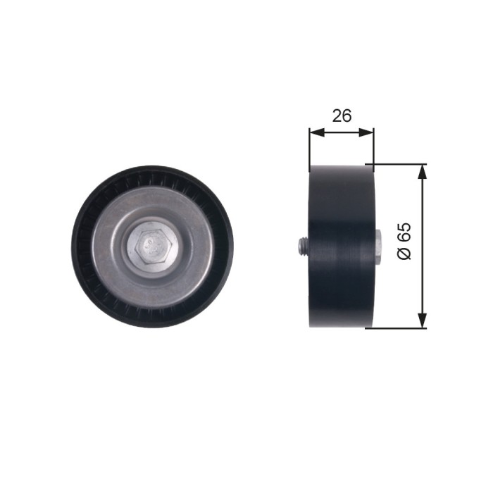 GATES T36414 DriveAlign&reg; Rola ghidare/conducere, curea transmisie
