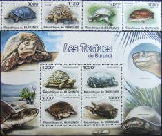 REP.BURUNDI - BROASTE TESTOASE-1 M/Sh.+serie 4 V.-MNH** - RBU 06A