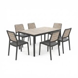 Porto Nova 200 6+1 set de mobilier de grădină cenușă-grafit