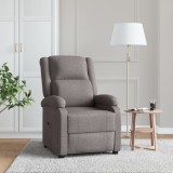 vidaXL Fotoliu rabatabil, gri taupe, material textil