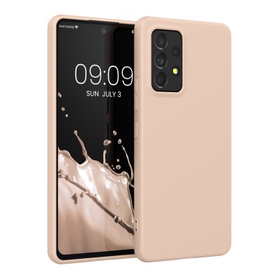 Husa Kwmobile pentru Samsung Galaxy A53 5G, Silicon, Crem, 57808.225 foto