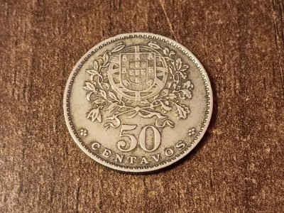 C50 - Moneda foarte veche - Portugalia ante euro - 50 centavos - 1963 foto