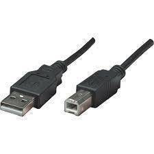 Cablu Manhattan tip USB 2.0 A-B M/M 3m negru foto
