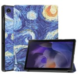 Husa tableta compatibila samsung galaxy tab a8 10.5 2021, foldpro cu microfibra, auto sleep/wake, starry night