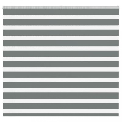 Jaluzea tip zebra gri &amp;icirc;nchis lățime țesătură 155,9 cm poliester foto