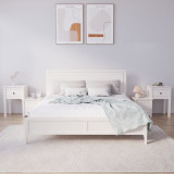 vidaXL Noptiere, 2 buc., alb, 79,5x38x65,5 cm, lemn masiv de pin