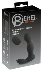 RC Butt Plug with 2 Functions (13,7 cm) - Vibrator anal din silicon cu motor dublu foto