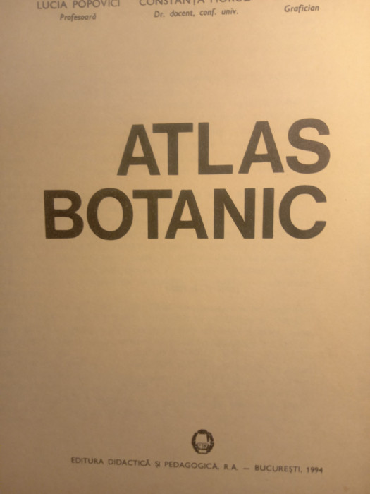 Atlas botanic,1994,folosit,stare f buna