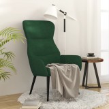 VidaXL Scaun de relaxare, verde &icirc;nchis, material textil