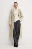 Silvian Heach palton ALBACETE culoarea bej, GPA25010CP