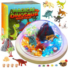 Lampa de veghe pentru camera copiilor, creaza o lume a dinozaurilor, lumina de noapte, set de bricolaj si mestesuguri pentru fete sau baieti, stimulea
