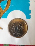 Moneda 5 Mărci 1988 DDR UNC ( Olimpiada de la Seul ) Plic numismatic / filatelic