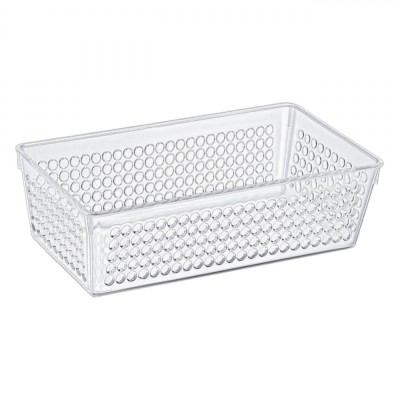 Coș Depozitare Plastic, Transparent, 2.3L, Perforat foto