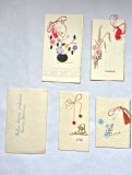 Lot 4 felicitări mărțișor și 8 Martie (1982 - 1992) + plic original epocă
