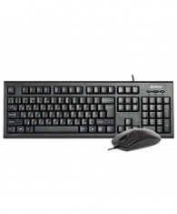Kit tastatura + mouse a4tech kr-8520d cu fir negru tastatura foto