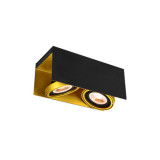 Spot - Ceiling fixture Verso,4212,AC220-240V, 50/60 Hz, IP 20,2*Gu10,ES111, double, black/gold